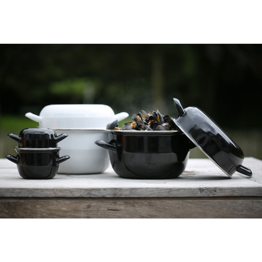 Cosy&Trendy MUSSEL CASSEROLE D18CMWHITE-BLACK INSIDE2,8L - 1,2KG