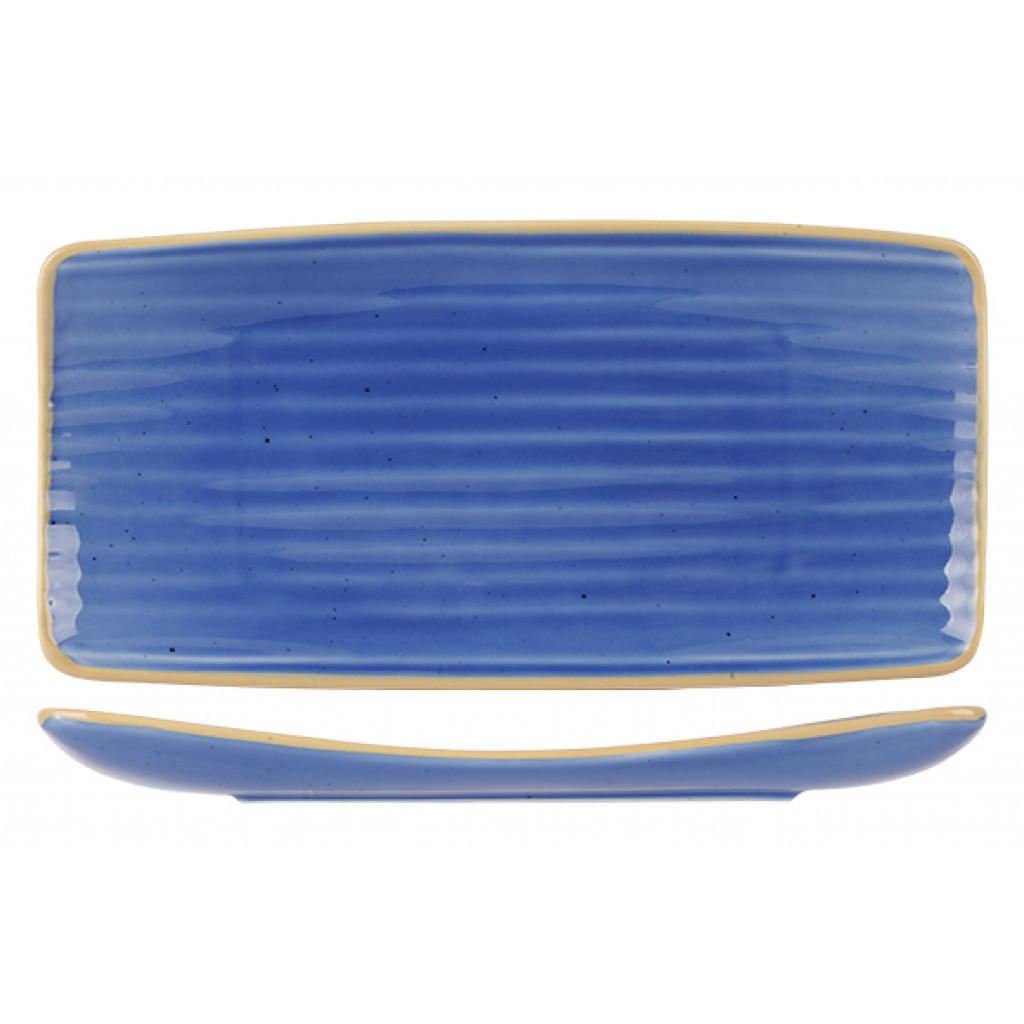 Cosy&Trendy ARTISAN BLUE RECTANGULAR PLATE 30X15CM