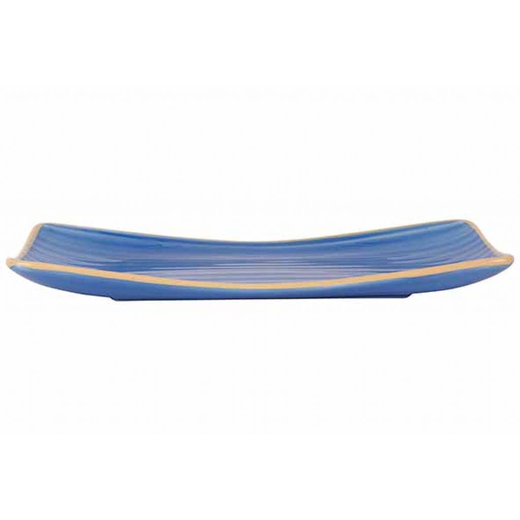 Cosy&Trendy ARTISAN BLUE RECTANGULAR PLATE 30X15CM