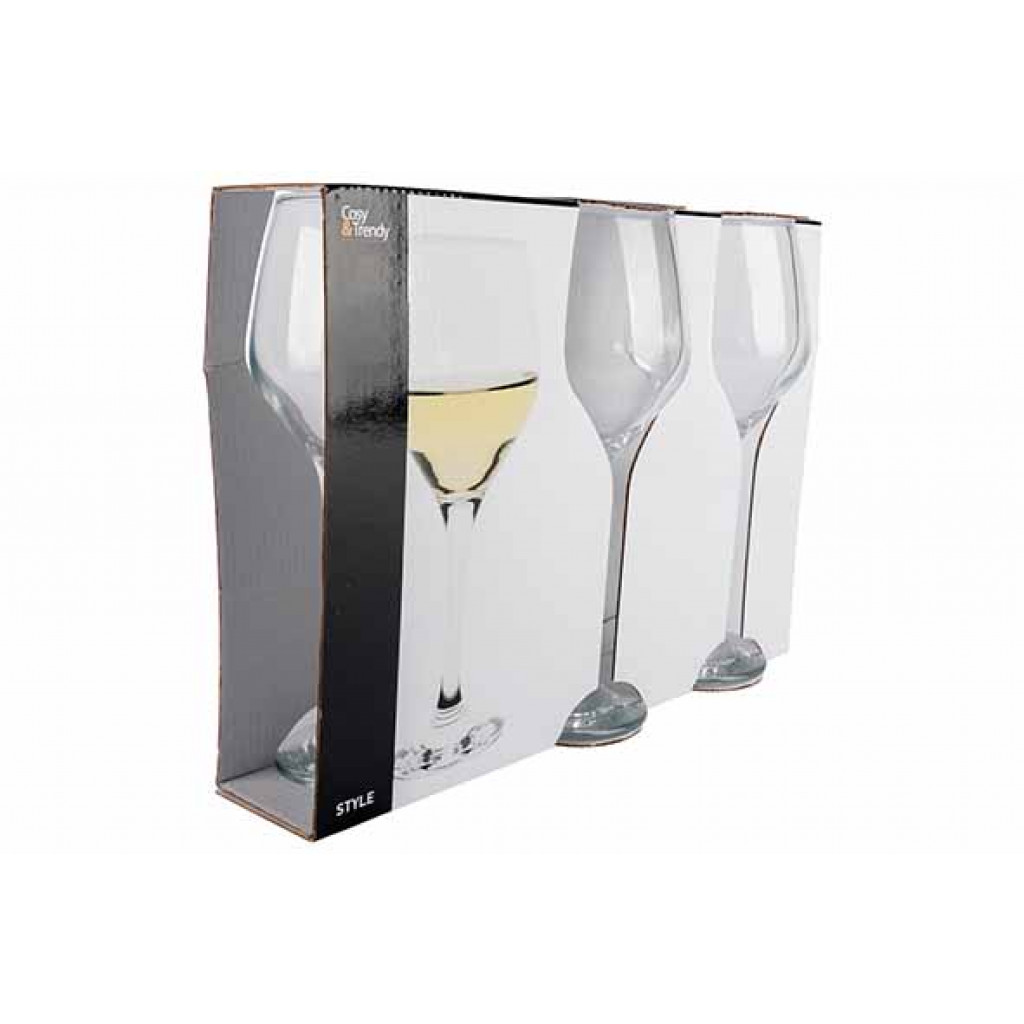 Cosy&Trendy COSY MOMENTS STYLE WINE GLASS SET3 33CL