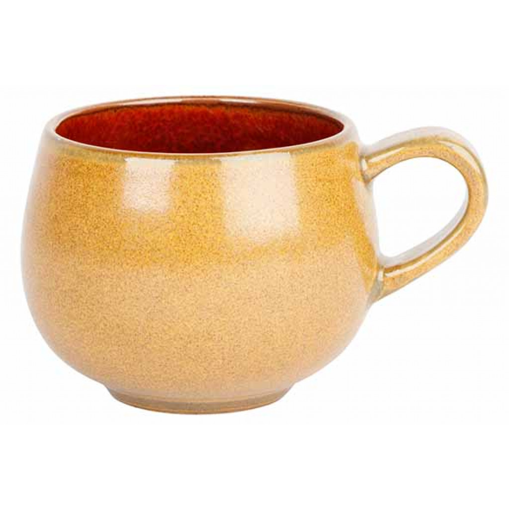 Cosy&Trendy ELEMENTS MUSTARD COFFEE CUP 19CLD7XH6,2CM WITH HANDLE