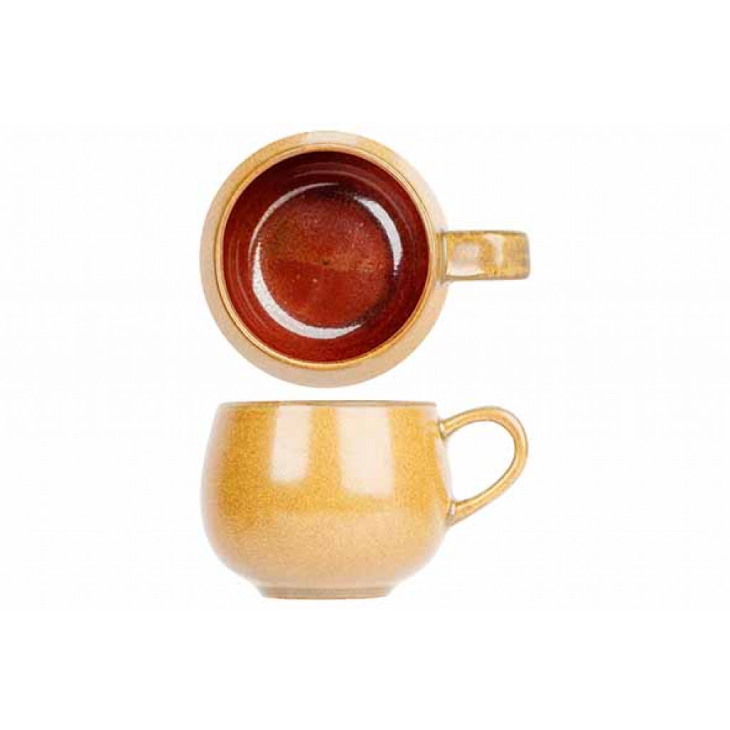 Cosy&Trendy ELEMENTS MUSTARD COFFEE CUP 19CLD7XH6,2CM WITH HANDLE