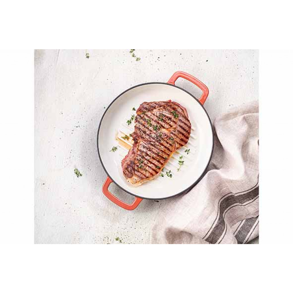 Cosy&Trendy FONTESTIC GRILL PAN RUST D28XH6CM CAST IRON NS