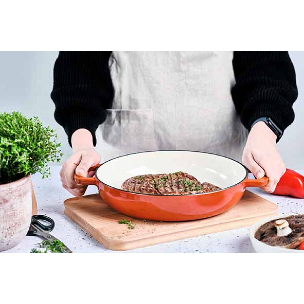 Cosy&Trendy FONTESTIC GRILL PAN RUST D28XH6CM CAST IRON NS