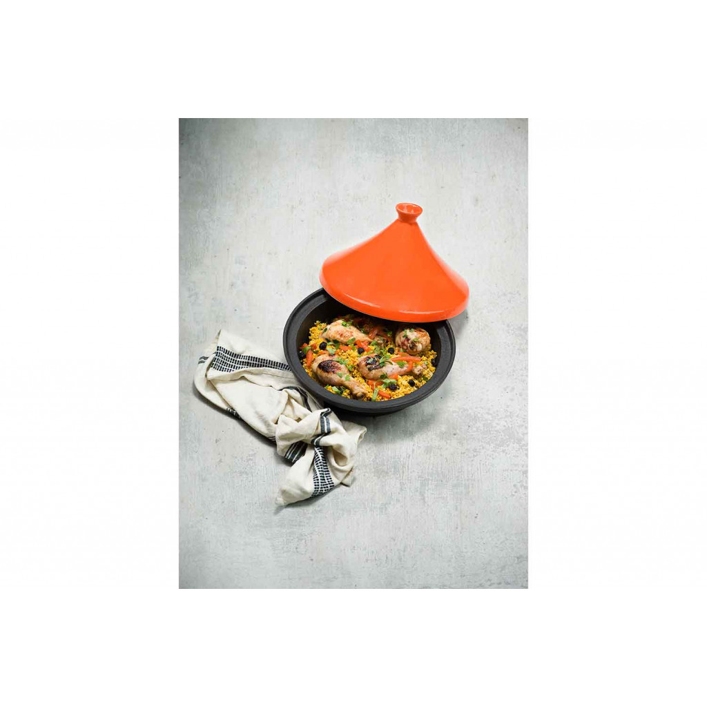 Cosy&Trendy TAJINE BLACK-ORANGE D30CM INDUCTION