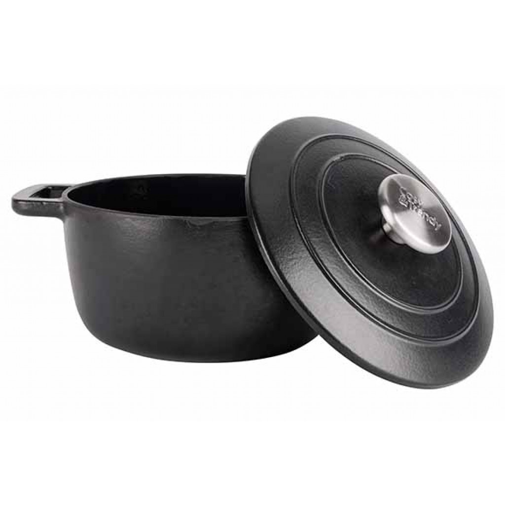 Cosy&Trendy FONTESTIC COOKING POT BLACK D20XH10,5CM2,7L CAST IRON WITH LID