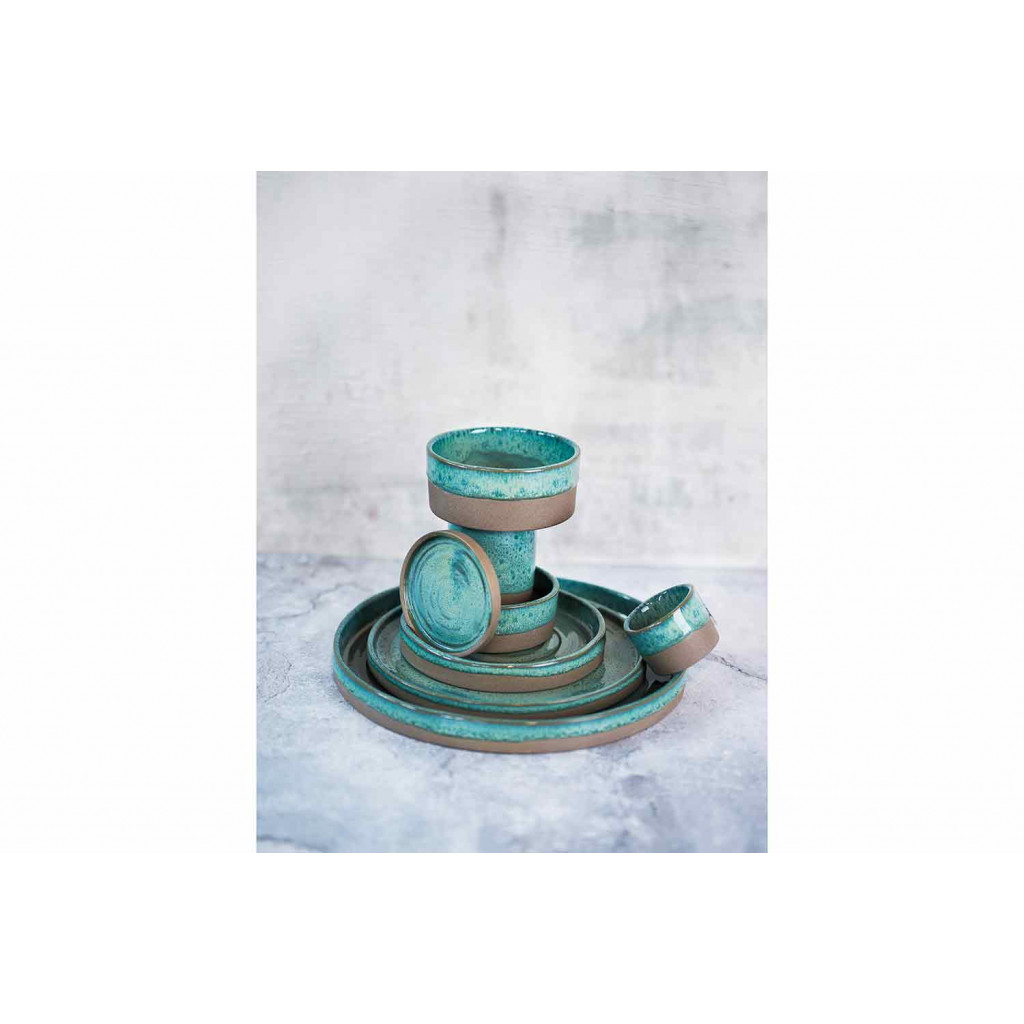 Cosy&Trendy BASALT OCEAN GREEN MUG D6,5XH8,6CM17CL WITHOUT HANDLE