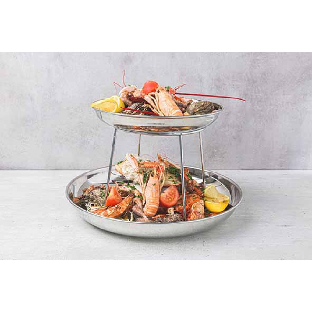 Cosy&Trendy SEE FOOD PLATTER SET2 D26CM-D35CMSTAINLESS STEEL