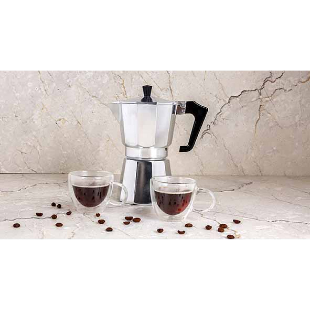 Cosy&Trendy OMAGIO STEEL COFFEEMAKER 6T SET 2 PCS