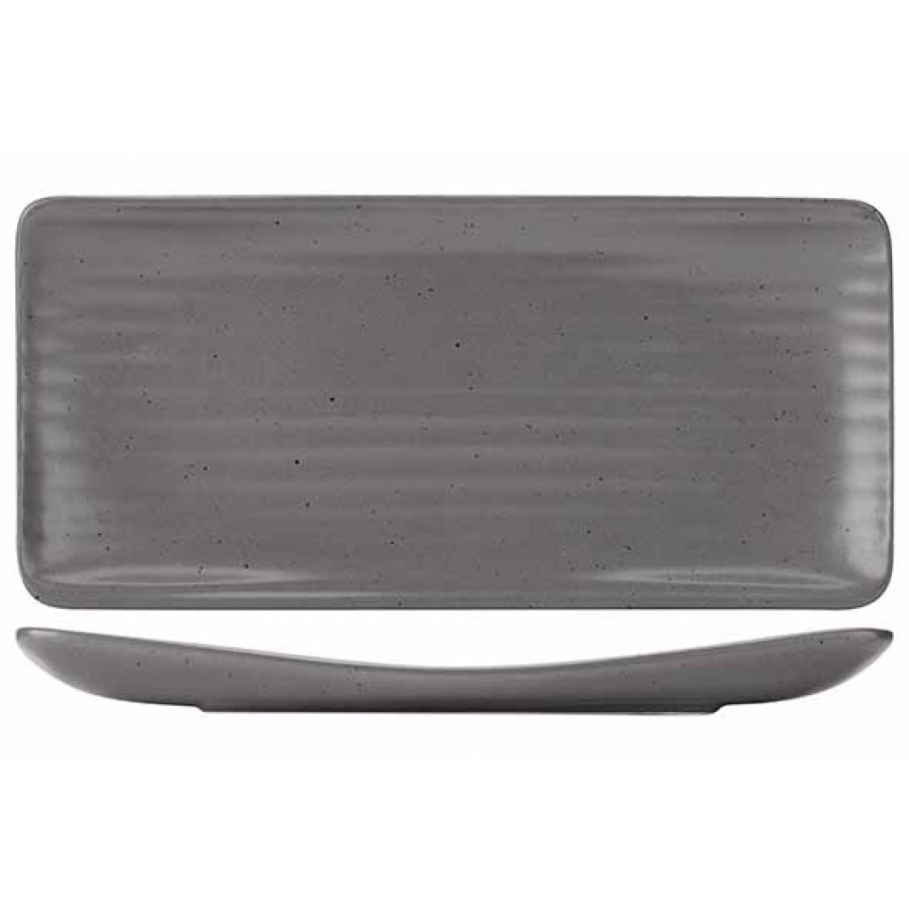 Cosy&Trendy ARTISAN GREY RECTANGULAR PLATE 30X15CM