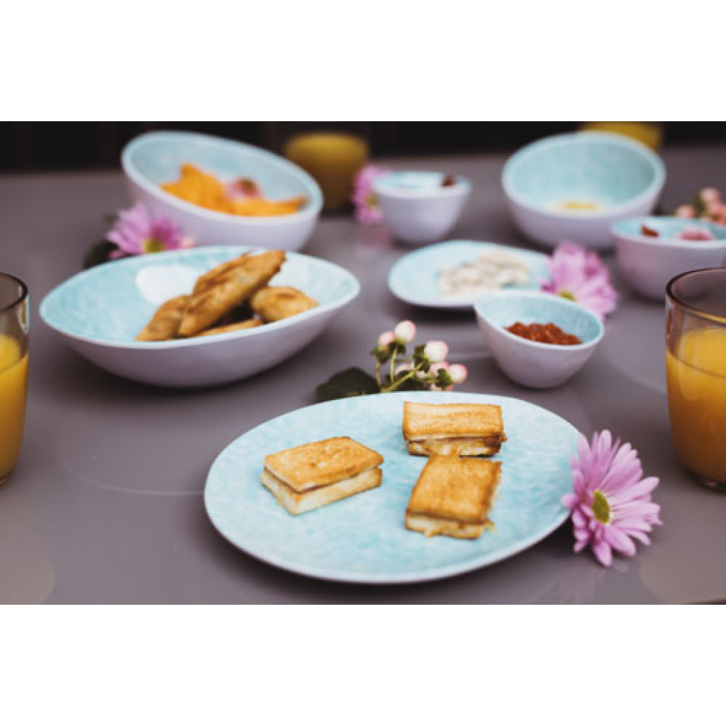 Cosy&Trendy STREETFOOD GO AZZURRO PLATE 27.5X23XH2.2CM MELAMINE