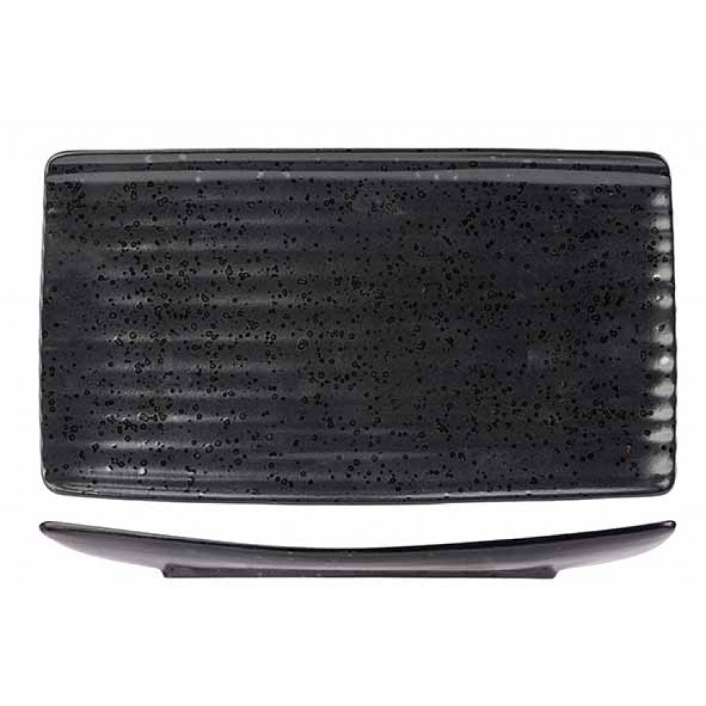 Cosy&Trendy ARTISAN BLACK RECTANGULAR PLATE 36X20CM