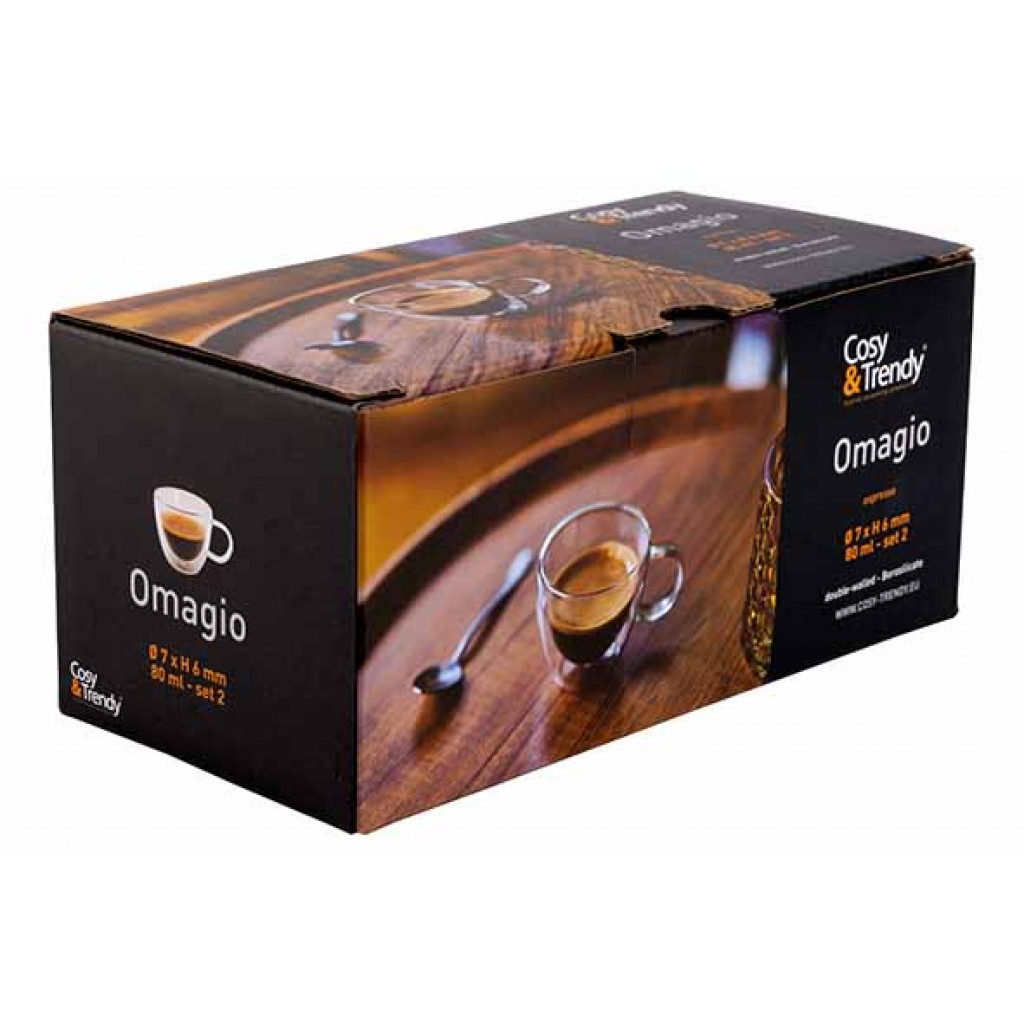 Cosy&Trendy OMAGIO ESPRESSO 80ML SET 2D7.1XH6CM DOUBLE-WALLED - BOROSILICATE