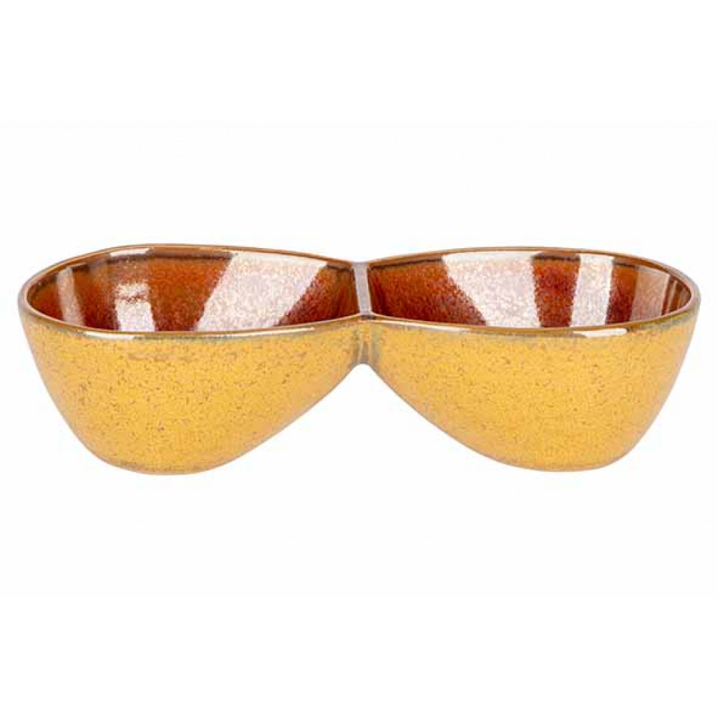 Cosy&Trendy ELEMENTS MUSTARD DUO APERO DISH14X6,2XH3,5CM