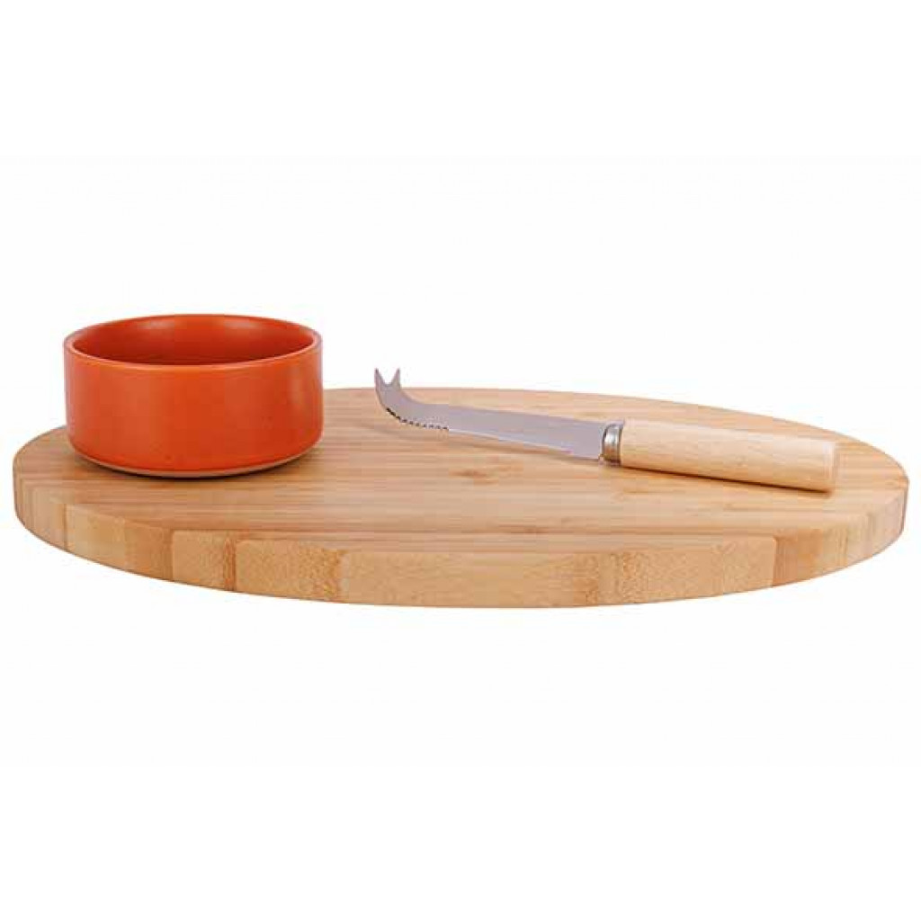 Cosy&Trendy DELA APEROSET 3PCS - SERVING BOARD 35X23CM + BOWL D10,5X5CM + CHEESE KNIFE