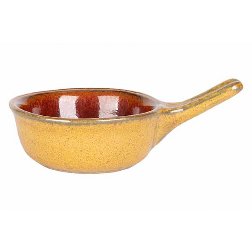 Cosy&Trendy ELEMENTS MUSTARD APERO DISH WITHHANDLE 10,5X6,5XH3,7CM