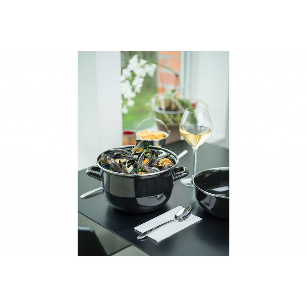 Cosy&Trendy MUSSEL CASSEROLE D18CM BLACK-1KG - 2.8L