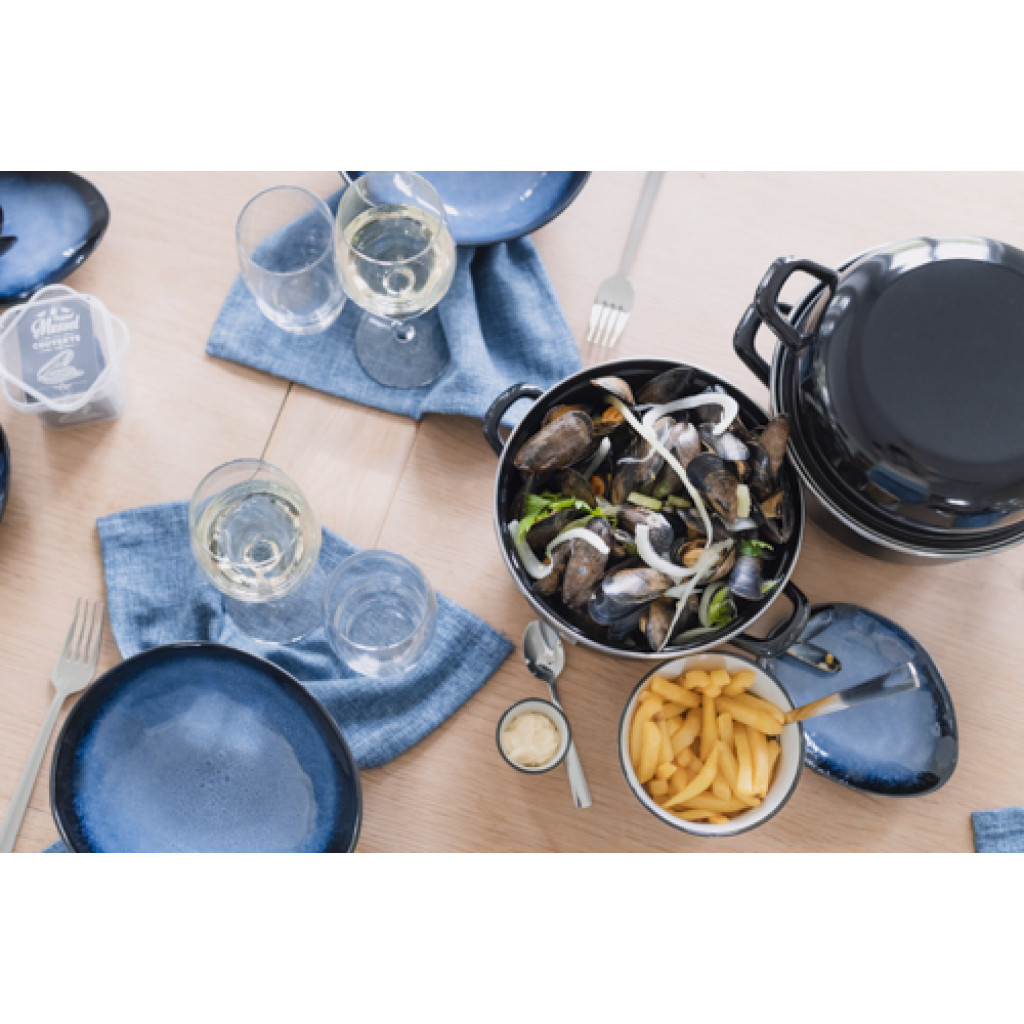 Cosy&Trendy MUSSEL CASSEROLE D18CM BLACK-1KG - 2.8L