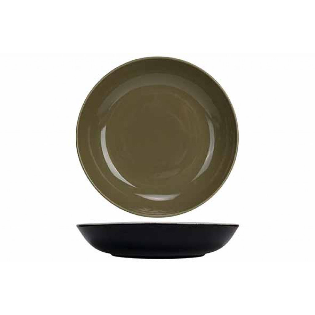 Cosy&Trendy JAXX OLIVE GREEN SOUP PLATE D24CM