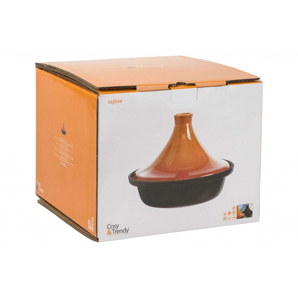 Cosy&Trendy TAJINE BLACK-ORANGE DIA 25CM INDUCTION