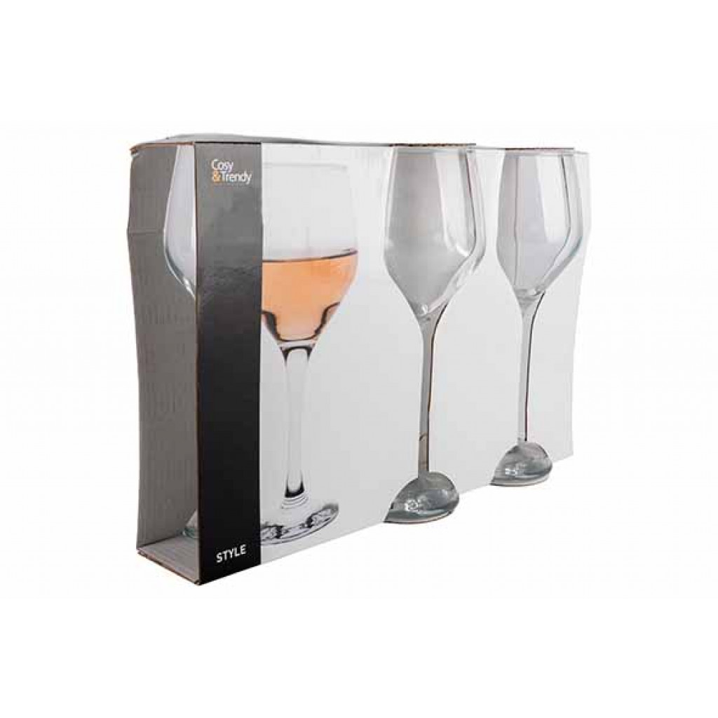 Cosy&Trendy COSY MOMENTS STYLE WINE GLASS SET3 26CL