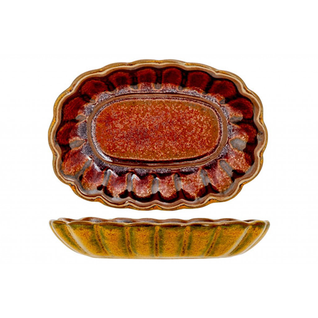 Cosy&Trendy ELEMENTS MUSTARD APERO DISH OVAL9X6,5XH1,5CM