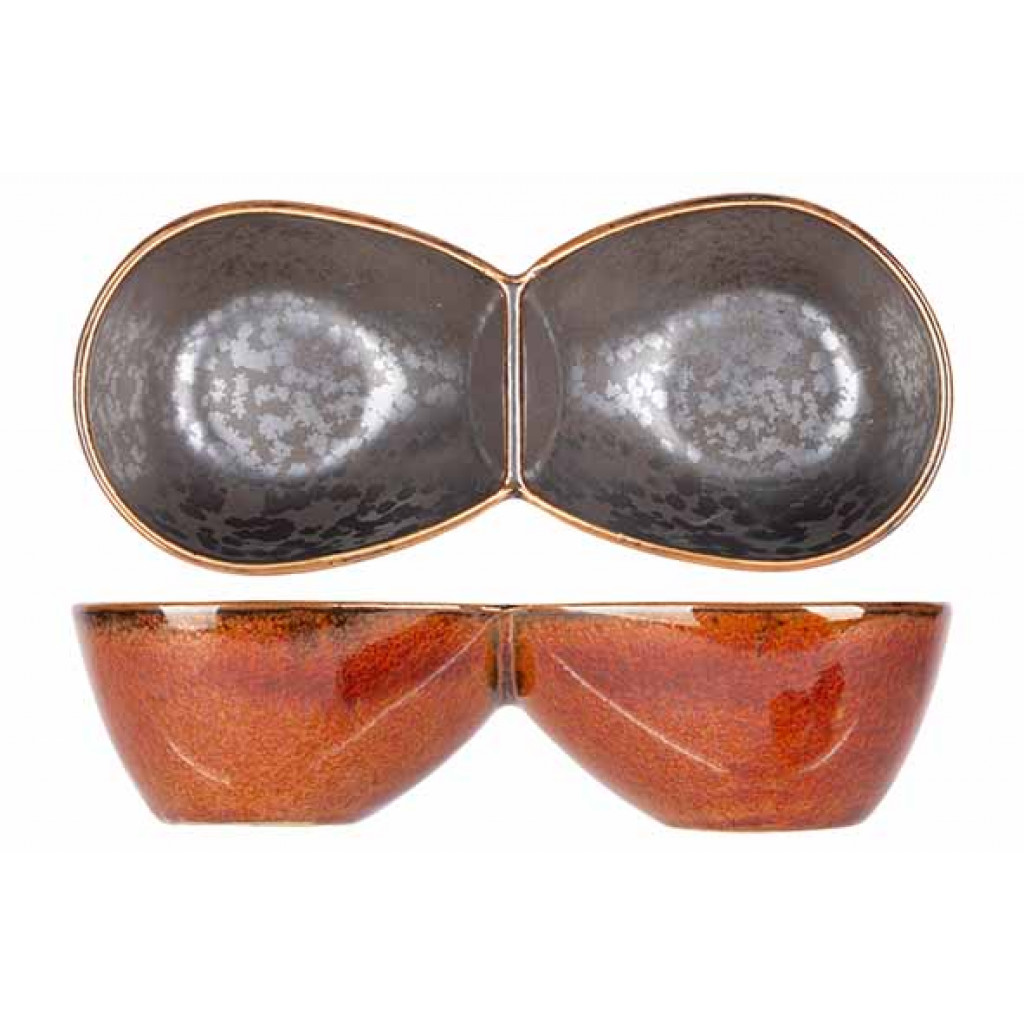 Cosy&Trendy ELEMENTS MAROON DUO APERO DISH14X6,2XH3,5CM