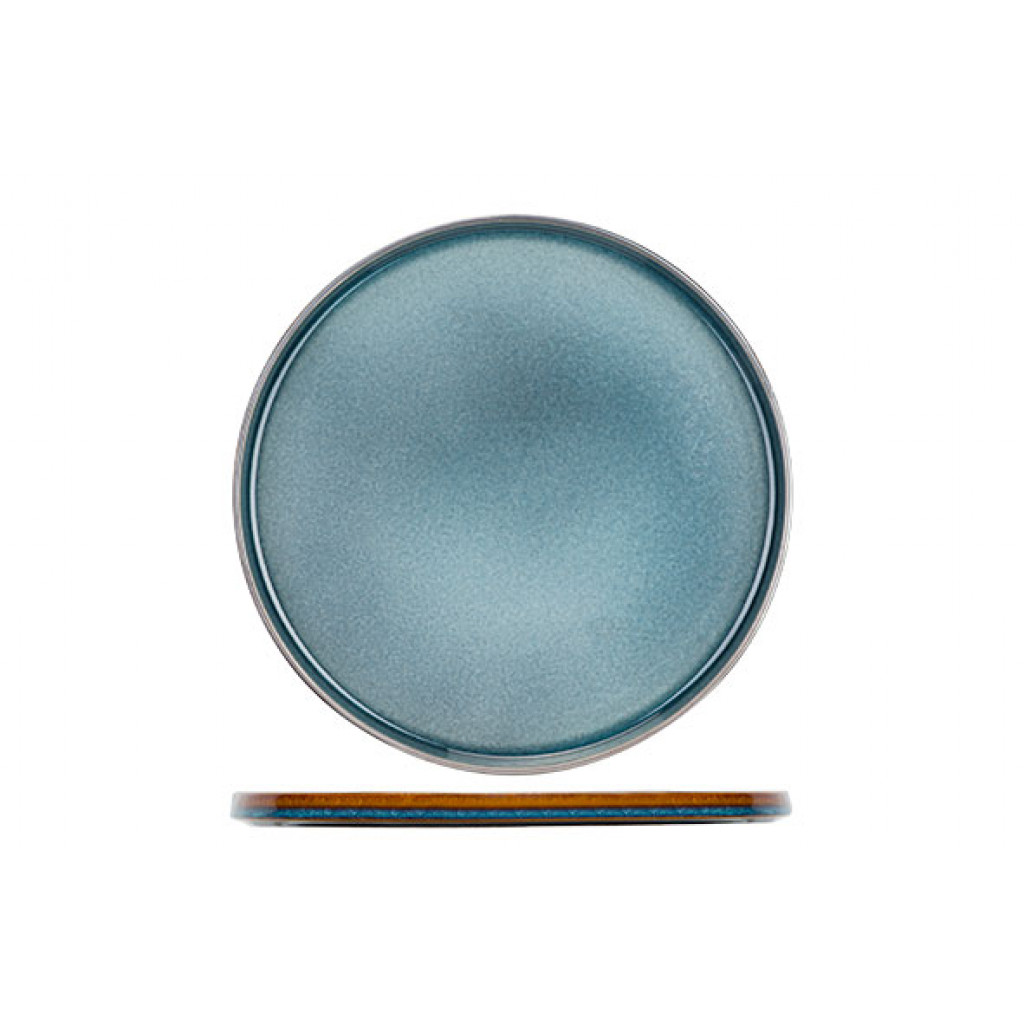 Cosy&Trendy QUINTANA BLUE PLATE 3 COMP. D32CM WITH2 BOWLS AMBER D8XH6 - D11XH6CM