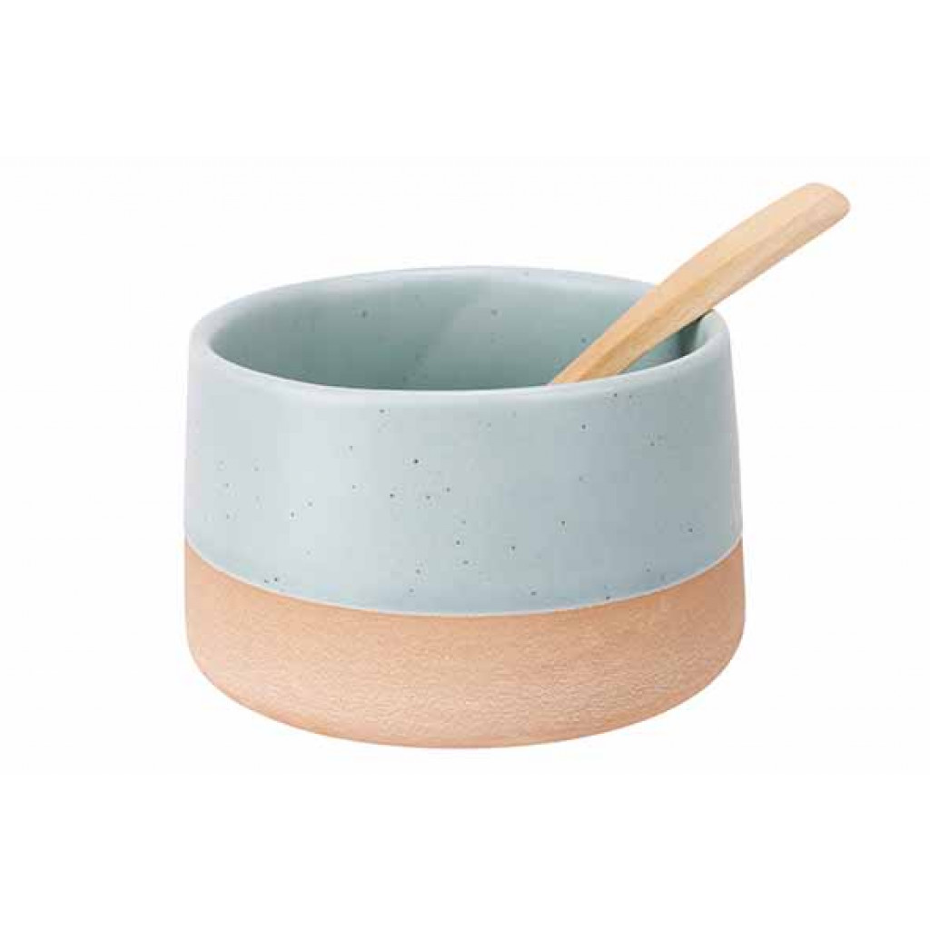 Cosy&Trendy DELA SET BOWL BLUE WITH SPOOND9,5XH5,5CM