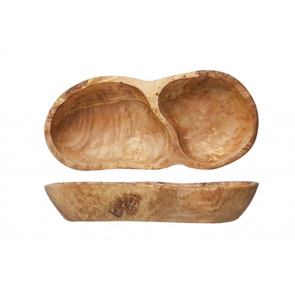 Cosy&Trendy ANTIPASTI PLATE 2 SECTION OLIVEWOOD19CM X 8CM X H3CM