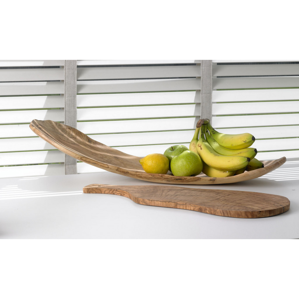 Cosy&Trendy FRUIT BOWL FLAT 64-68CM X 23-32CMOLIVEWOOD