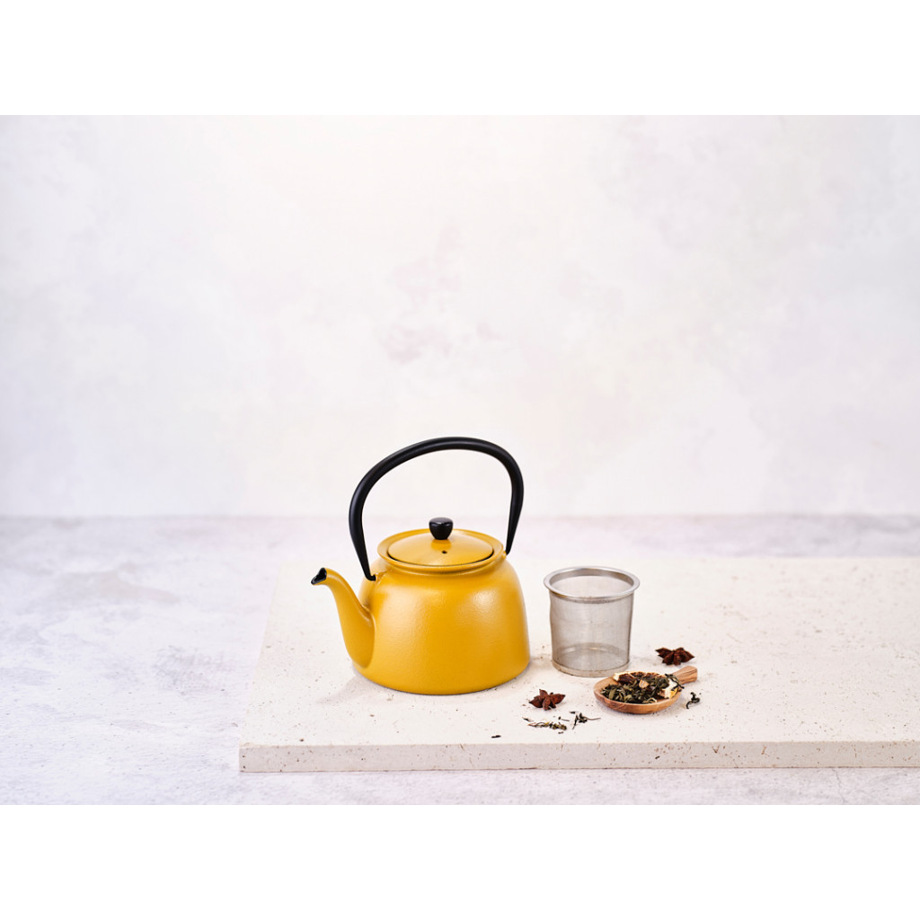 Cosy&Trendy JANE TEAPOT MUSTARDYELLOW 0,92L CAST IRON