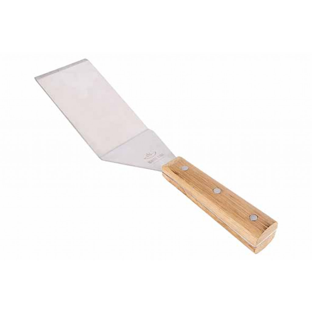 Cosy&Trendy WHITE FIRE HAMBURGER TURNER WITH OAK HANDLE