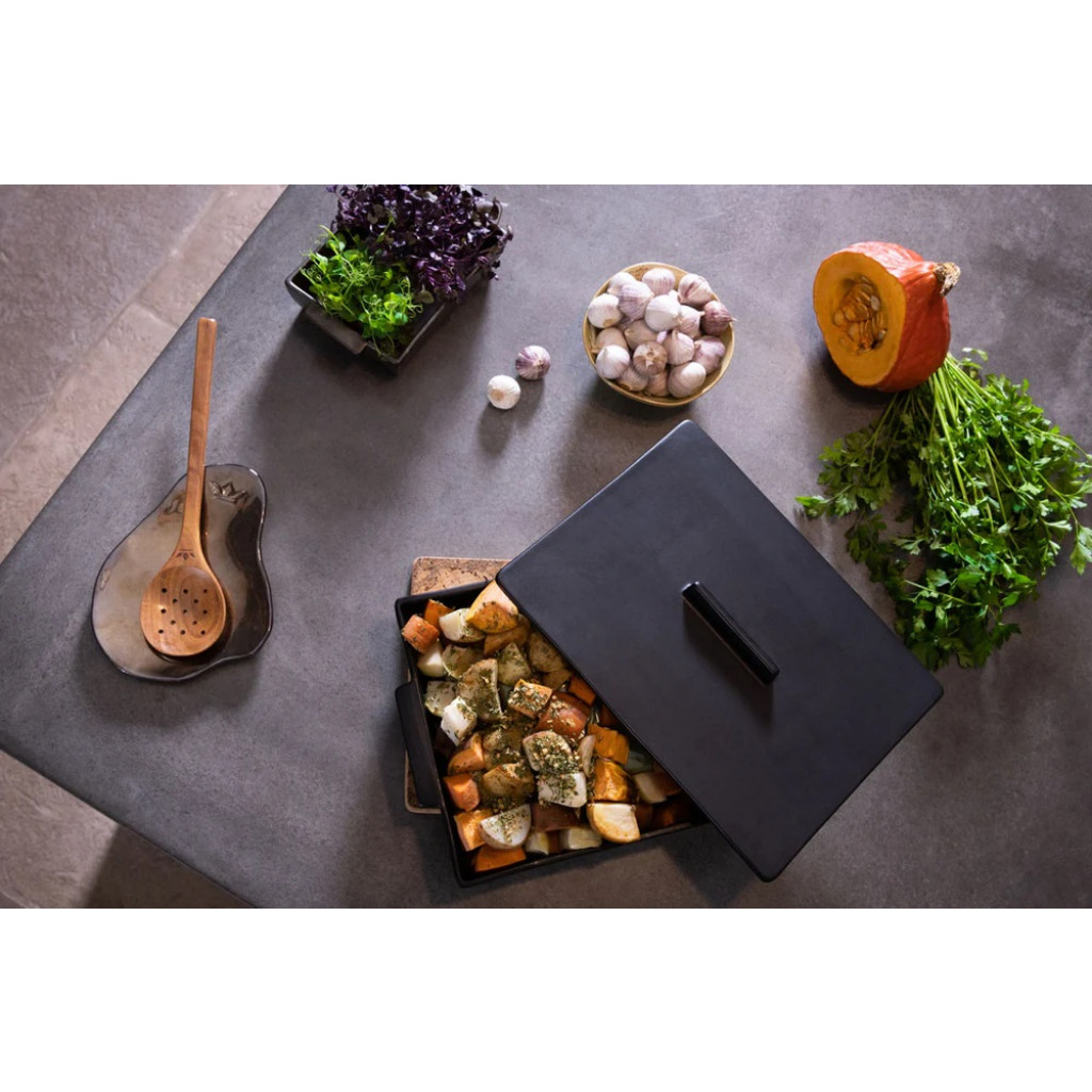 Dutch Deluxes Oven Dish Set | Rectangular - Large CERAMIC Black matt