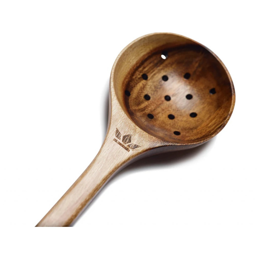 Dutchdeluxes Wooden Utensil Skimmer Spoon ACACIA Acacia