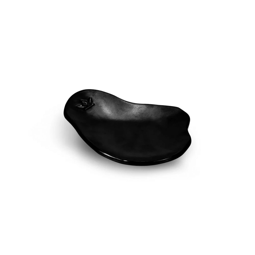 Dutchdeluxes Appetizer plate and/or Spoon rest  CERAMIC Black matt