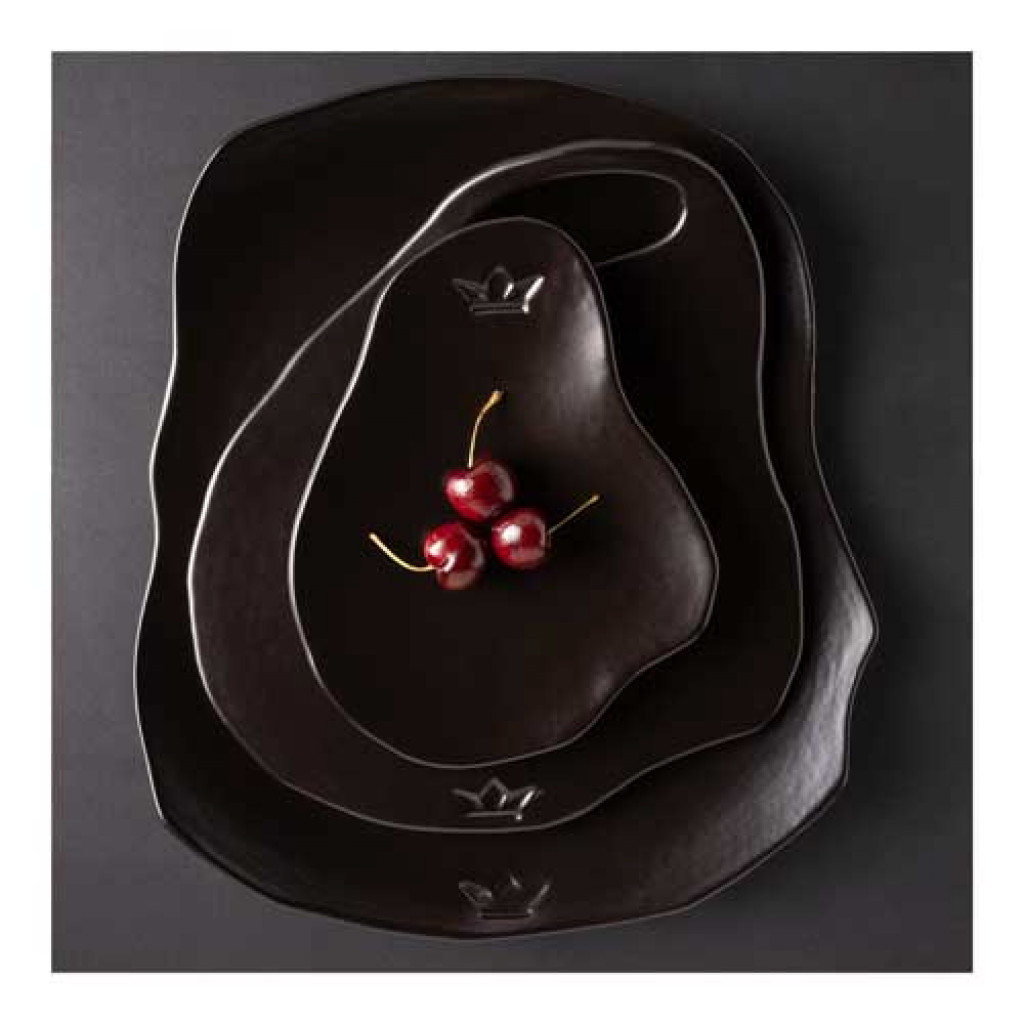 Dutchdeluxes Appetizer plate and/or Spoon rest  CERAMIC Black matt