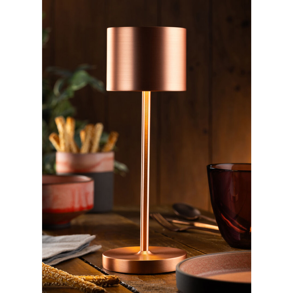 Utopia Tahiti LED Cordless Lamp 26cm - Brushed Copper