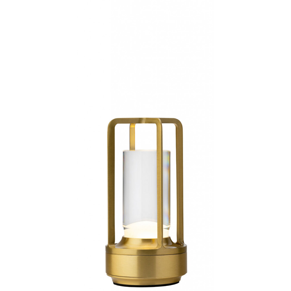 Utopia Cuba LED Cordless Lamp 17.5cm - Brushed Gold