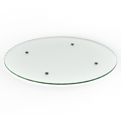 Craster Rise 700 Clear Glass Round Table Top Clear Glass 990ø × 22 mm 
39ø × 0.9”