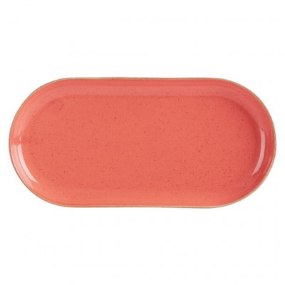 DPS Coral Narrow Oval Plate 32x20cm/12.5x8"