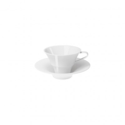 Hering Berlin Velvet coffee/tea cup with saucer, conical Ø110 h80 170ml,Ø165 h40