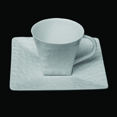 Jacques Pergay Blooming square espresso cup and saucer 60ml