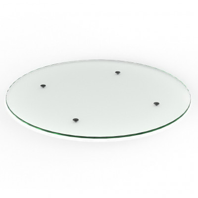 Craster Rise 800 Clear Glass Round Table Top Clear Glass 1130ø × 22 mm  
44.5ø × 0.9”