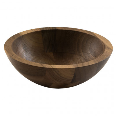 Craster Tilt Small Walnut Wood Bowl Walnut 215ø × 70 mm