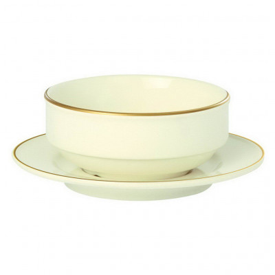 DPS Academy Event Gold Band Saucer 17cm To Fit Stacking Bowl