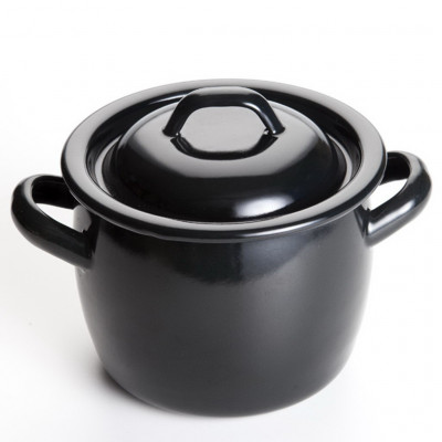 Black Round Cooking Pot Ø12