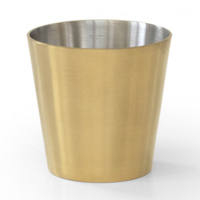 Craster  Medium Brass Chip Pot Brass PVD 
and Stainless Steel 85ø × 85 mm