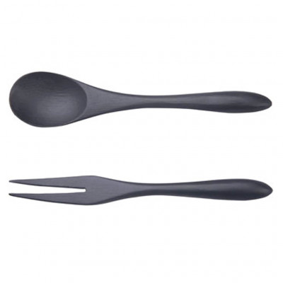 Matte black lacquered spoon
