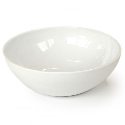 Craster Tilt Medium White Ceramic Bowl Ceramic 250ø × 85 mm
